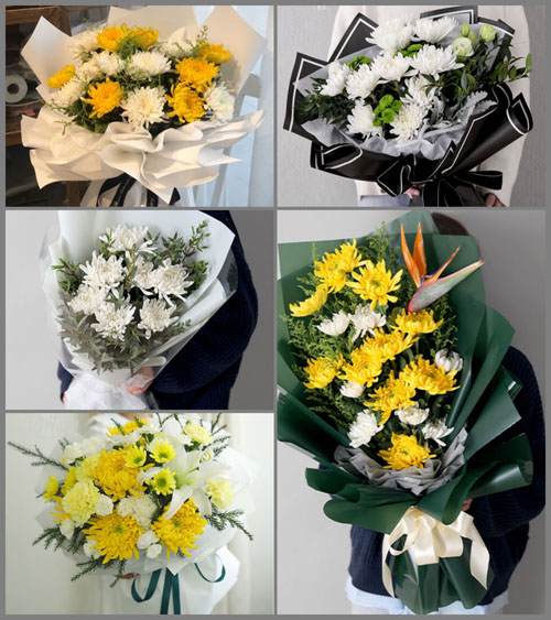 河北沧州肃宁县邵庄乡白事花束代送
